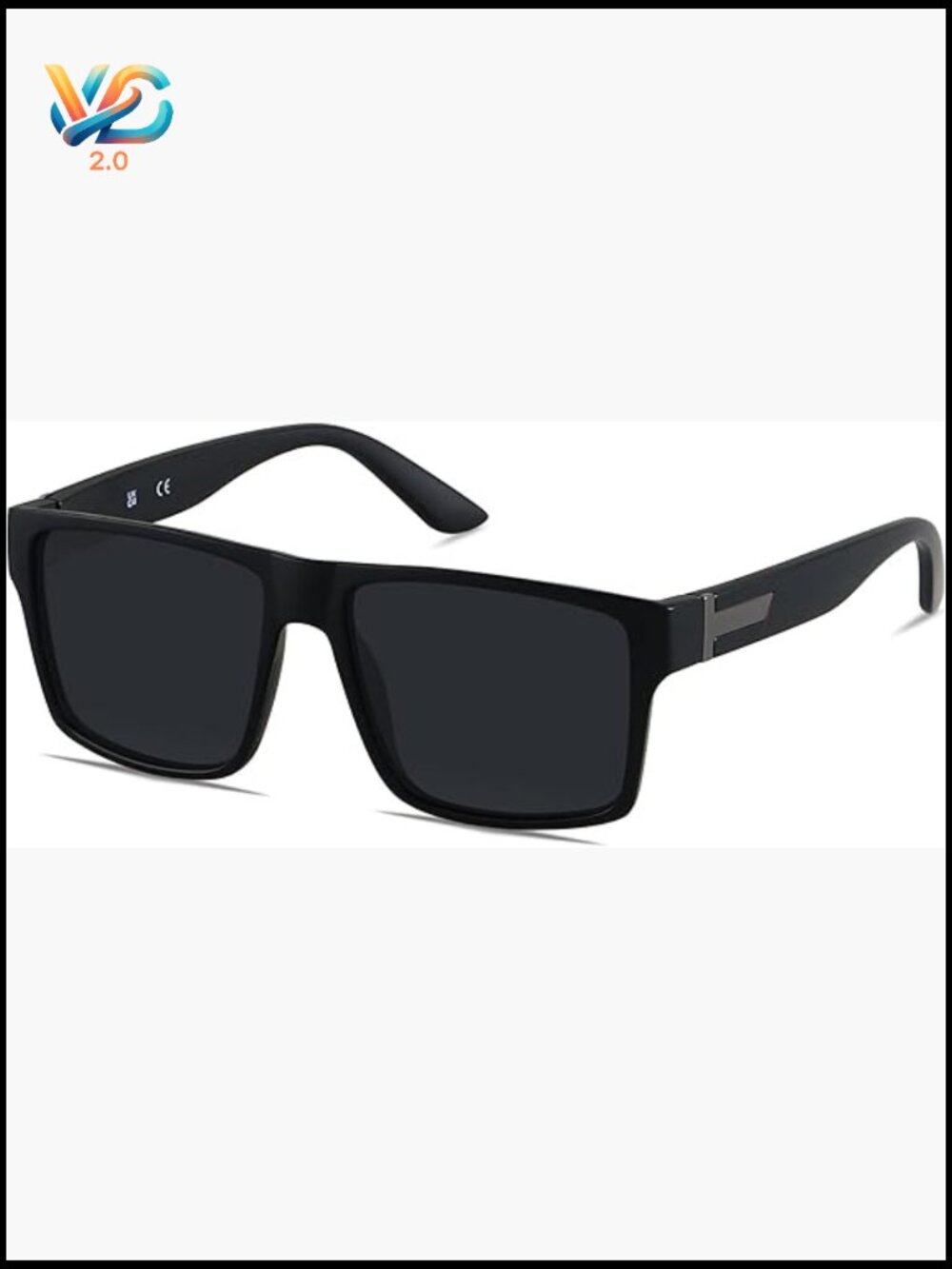 Oversized Square Polarized Sunglasses UV Protection Rectangle Shades Unisex